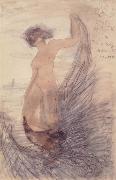 Nude with drapery, Auguste Rodin